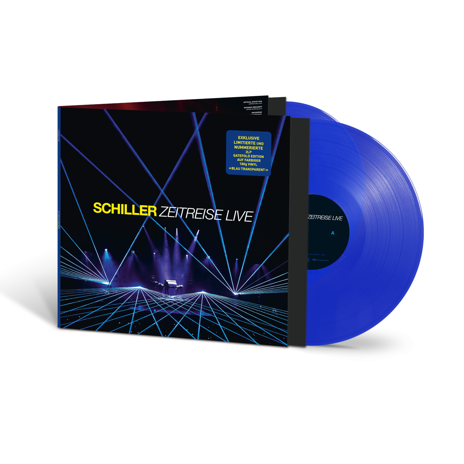 Schiller Zeitreise - Live Limitierte Blau Transparente Vinyl 2LP + Signierter Artprint 437165